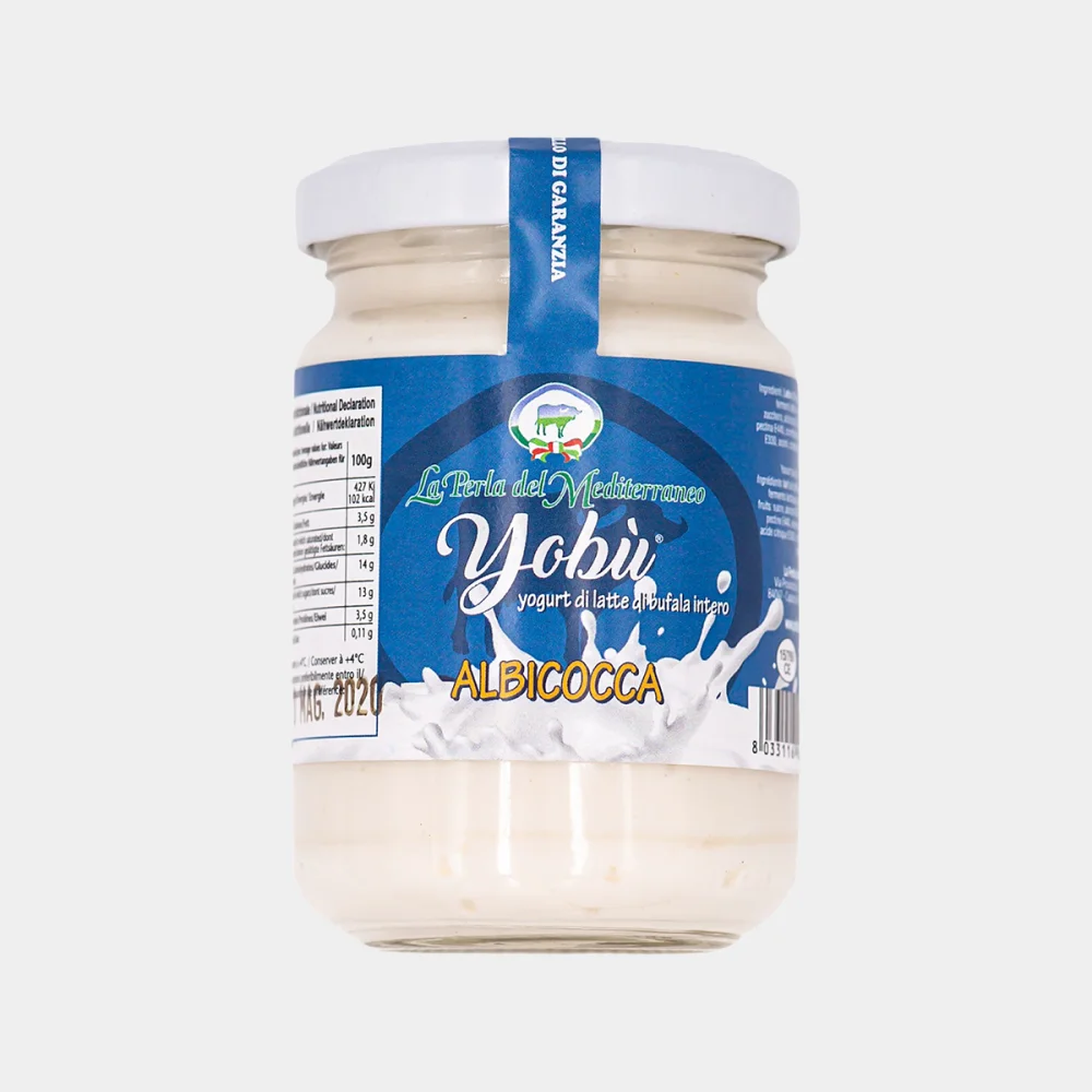 yogurt di bufala albicocca 1 Yobù - Yogurt di latte di bufala - Gusti alla frutta